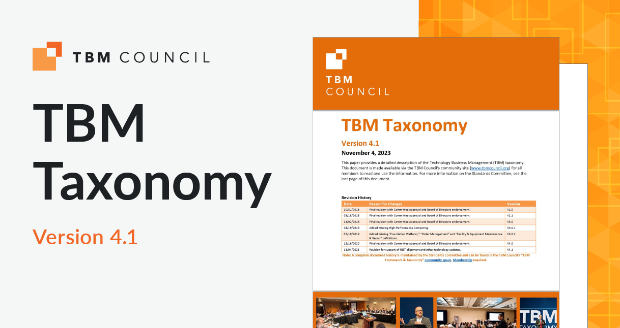 The TBM Taxonomy (4.1) - TBM Council